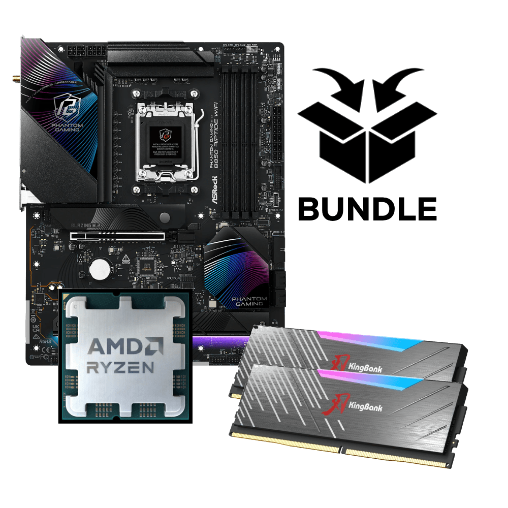 Summit Ryzen AM5 X3D Bundle - 32GB (2x16GB) 6000MHz DDR5 RGB RAM & ASRock B850 Riptide WIFI