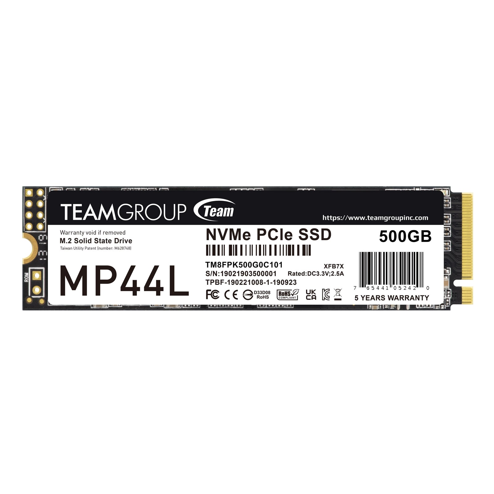 500GB TeamGroup MP44L PCIe 4.0 NVMe M.2 SSD