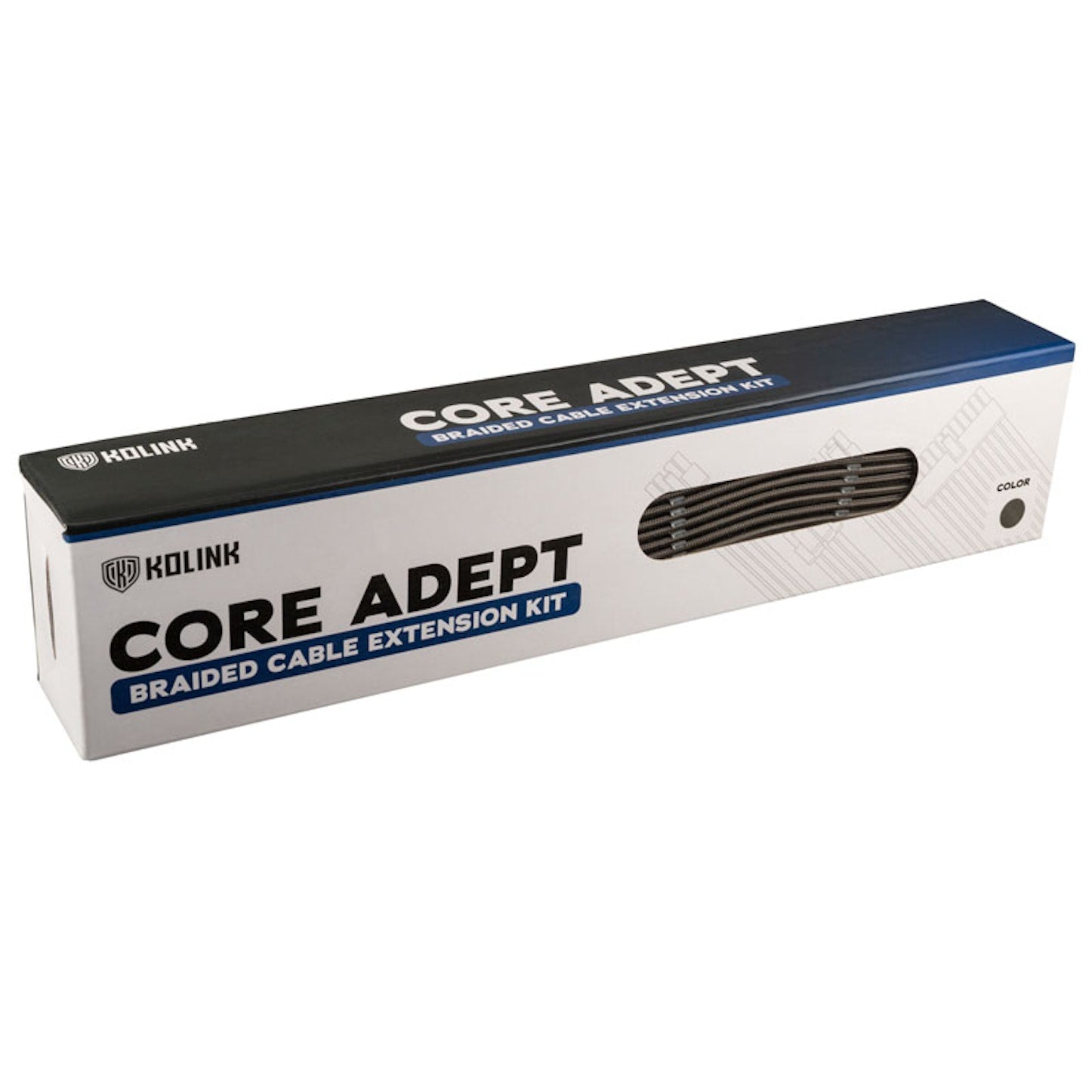 Kolink Core Adept Braided Cable Extension Kit Gunmetal Grey