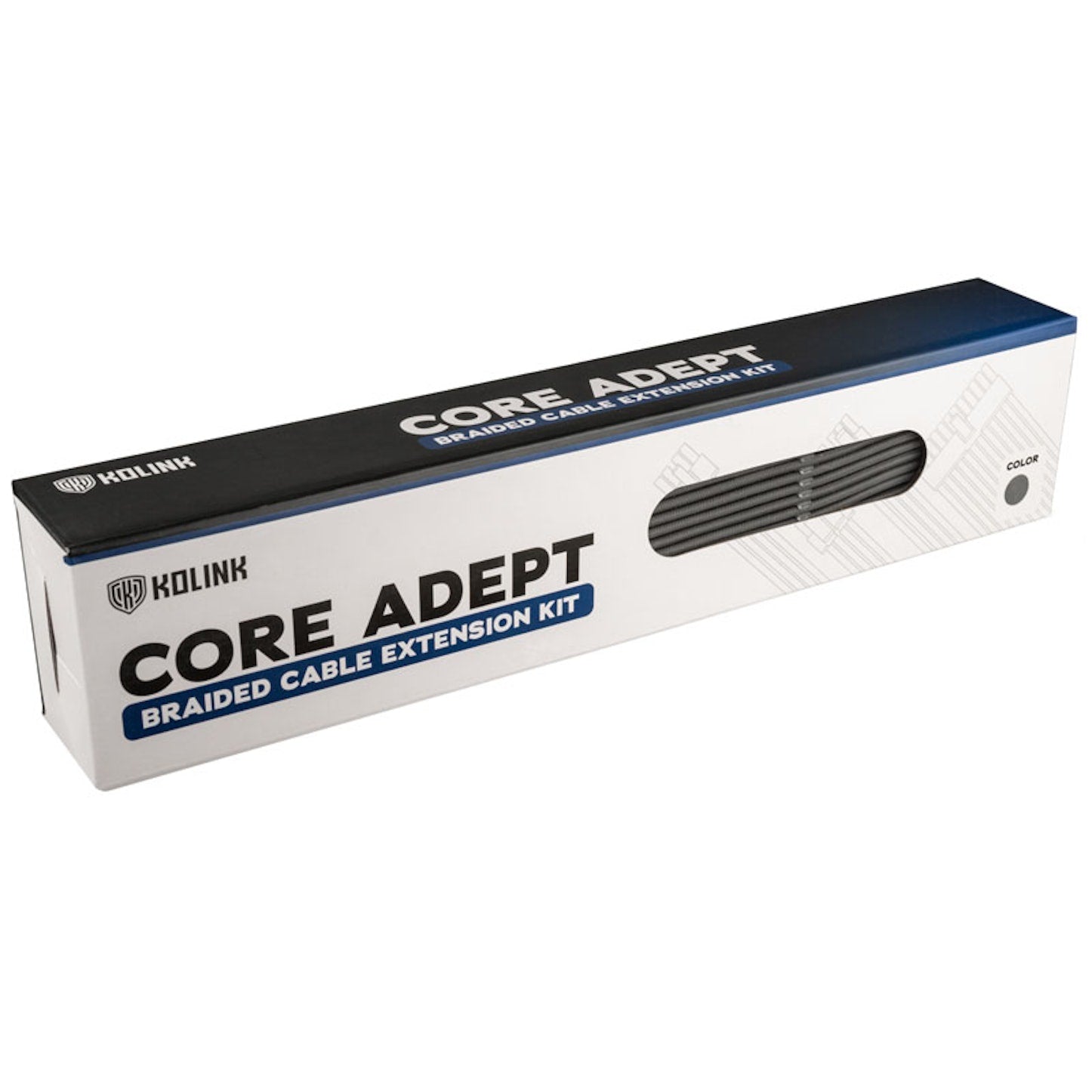 Kolink Core Adept Braided Cable Extension Kit Stone Grey