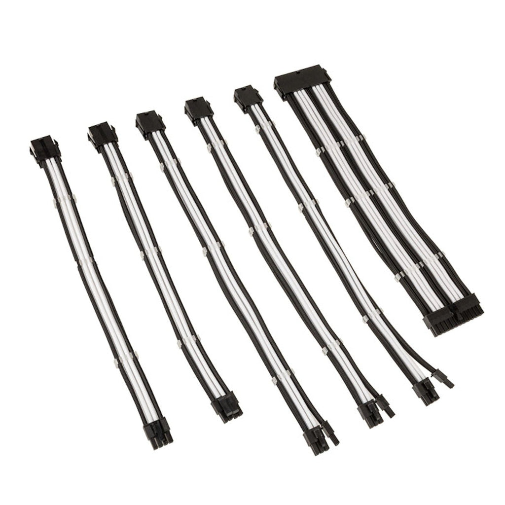 Kolink Core Adept Braided Cable Extension Kit Jet Black/Brilliant White