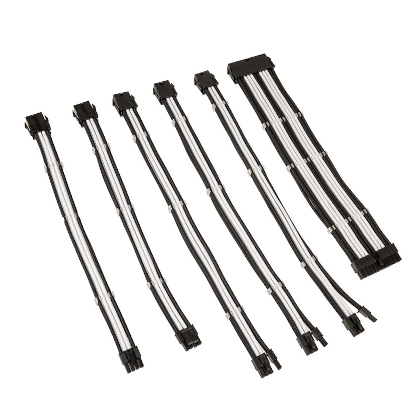 Kolink Core Adept Braided Cable Extension Kit Jet Black/Brilliant White