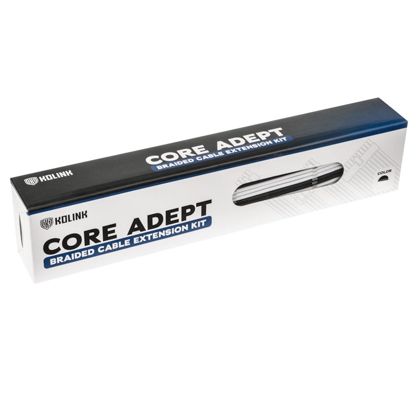 Kolink Core Adept Braided Cable Extension Kit Jet Black/Brilliant White