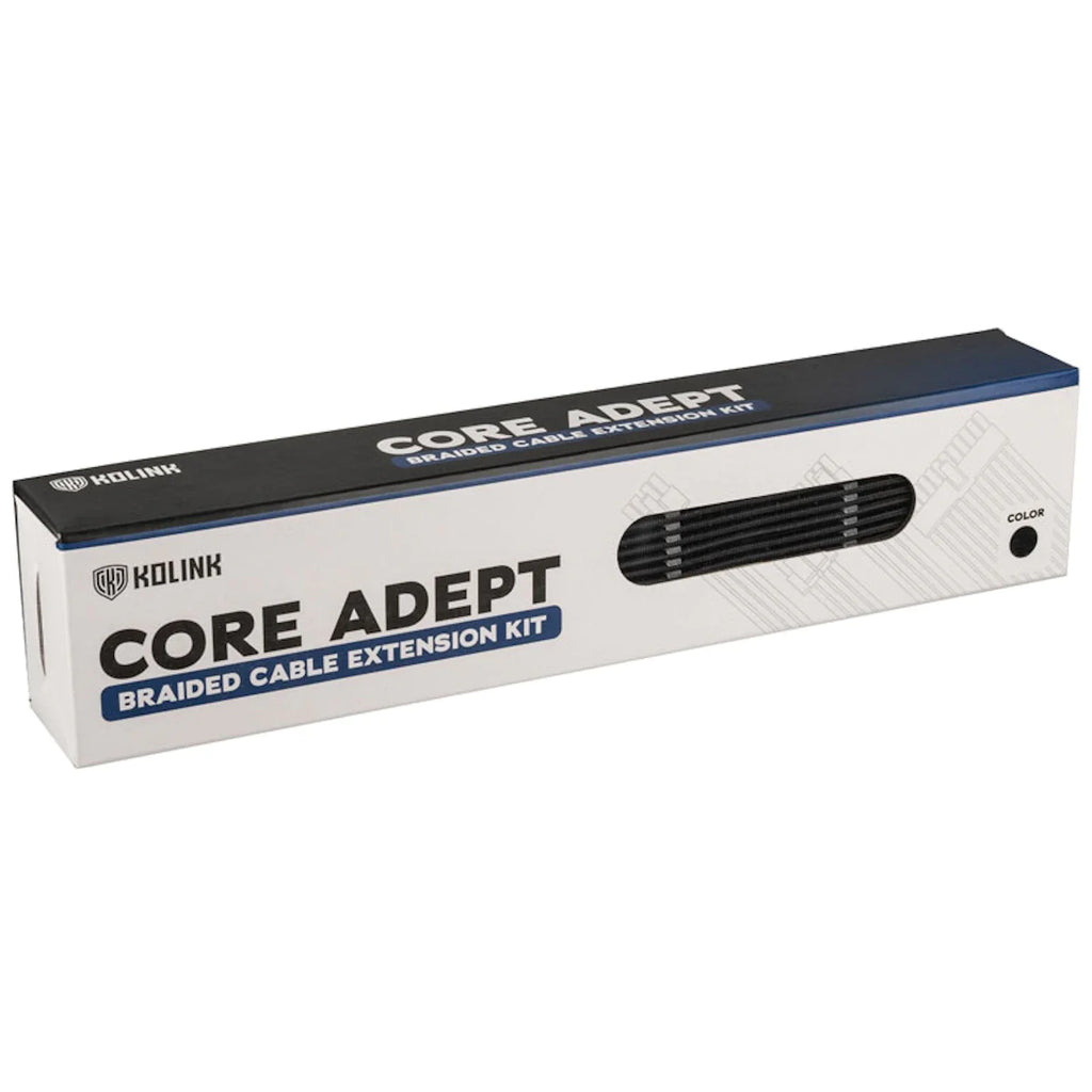 Kolink Core Adept Braided Cable Extension Kit Jet Black