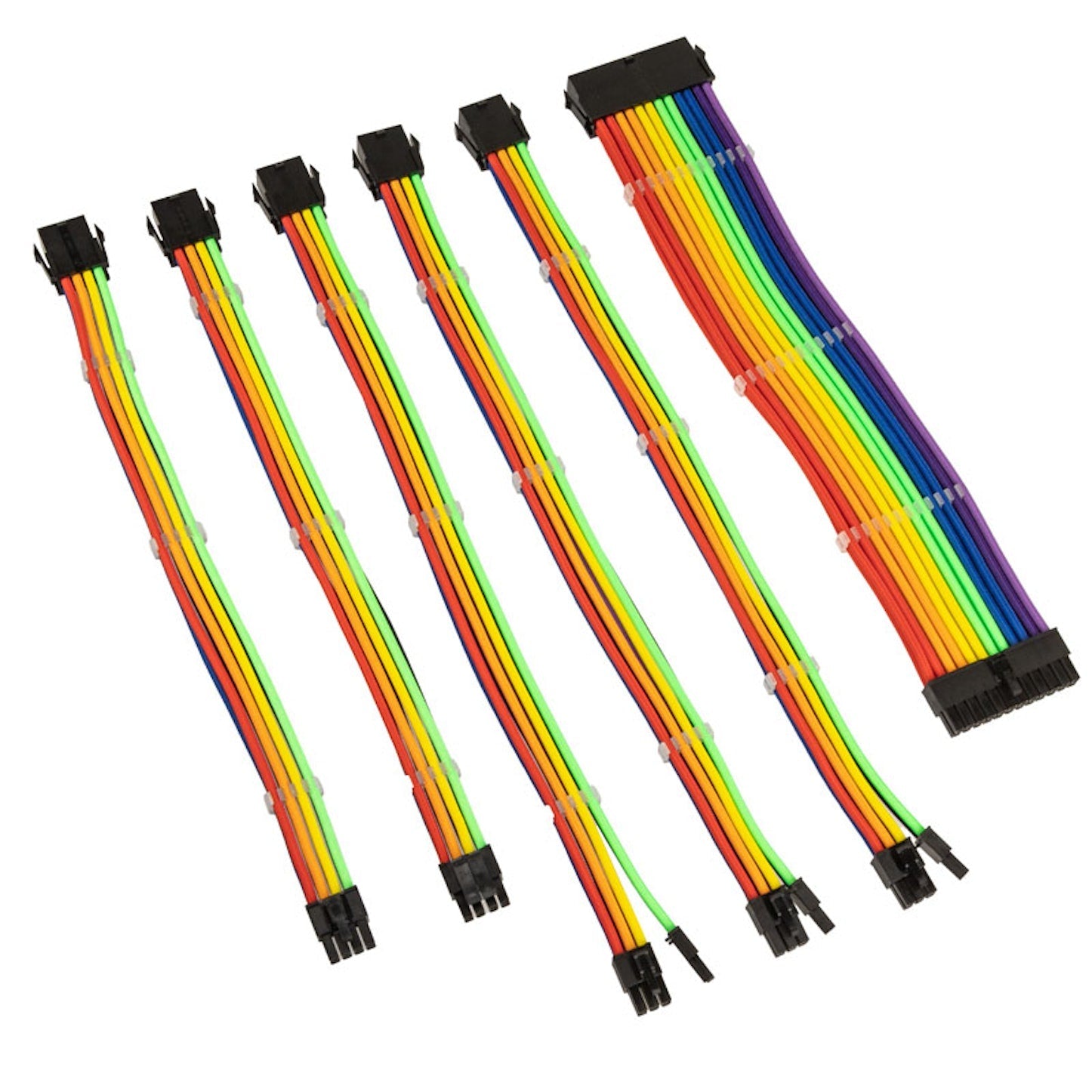 Kolink Core Adept Braided Cable Extension Kit Rainbow