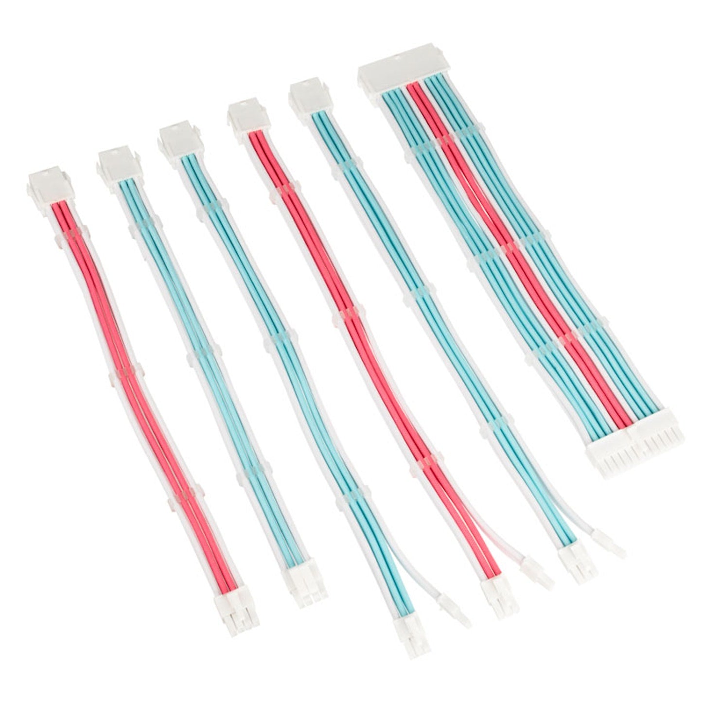 Kolink Core Adept Braided Cable Extension Kit Brilliant White/Neon Blue/Pure Pink
